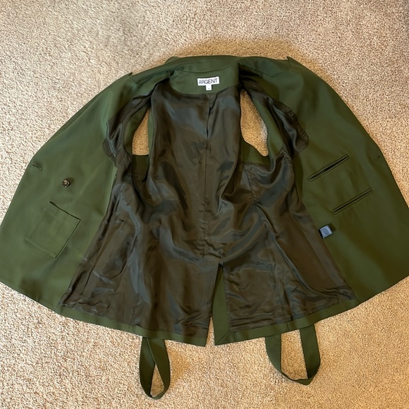 NWOT Argent Double Breasted Vest Olive - Picture 3 of 3